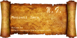 Meszesi Imre névjegykártya