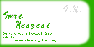 imre meszesi business card